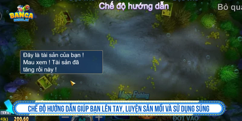 Chế độ hướng dẫn giúp bạn lên tay, luyện săn mồi và sử dụng súng