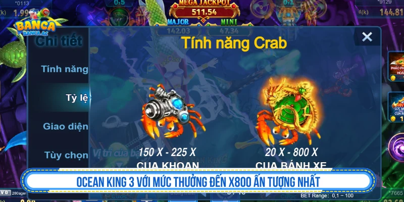Bắn Cá Đổi Thưởng - Top Game Bắn Cá Đổi Thưởng Hấp Dẫn 2026 Ocean King 3 với mức thưởng đến x800 ấn tượng nhất